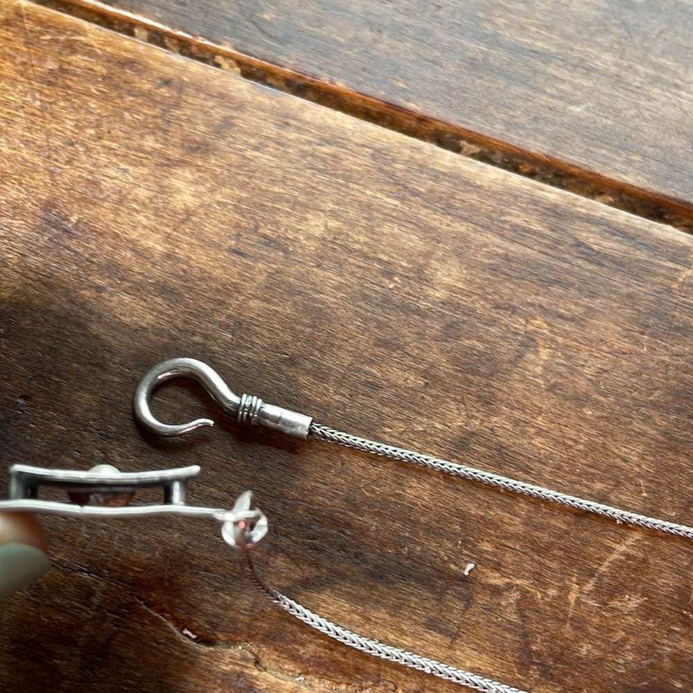 SILPADA x DIDAE Vintage Sterling & Pearl Brutalist / Modernist Hook Clasp - Picture 16 of 16